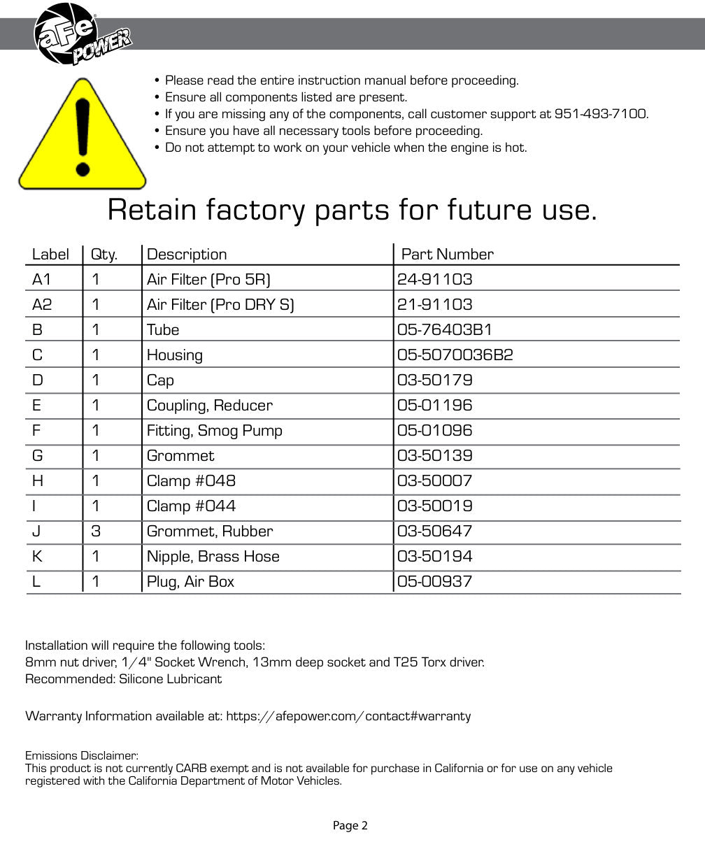 aFe Momentum GT CAI | VW Golf R/GTI (12-20) (50-70036D)