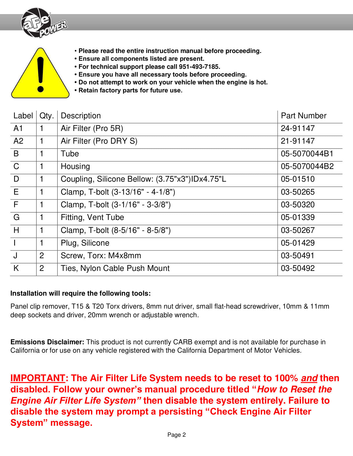aFe Momentum GT | GM Truck 4.3L V6 18-21 (50-70043D) (SPF5070043D)