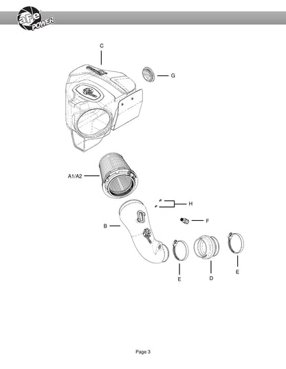 aFe Momentum GT Cold Air Intake w/ Pro DRY S Filter | BMW M340i (G20) 3.0L L6 (20-21) (50-70060D)