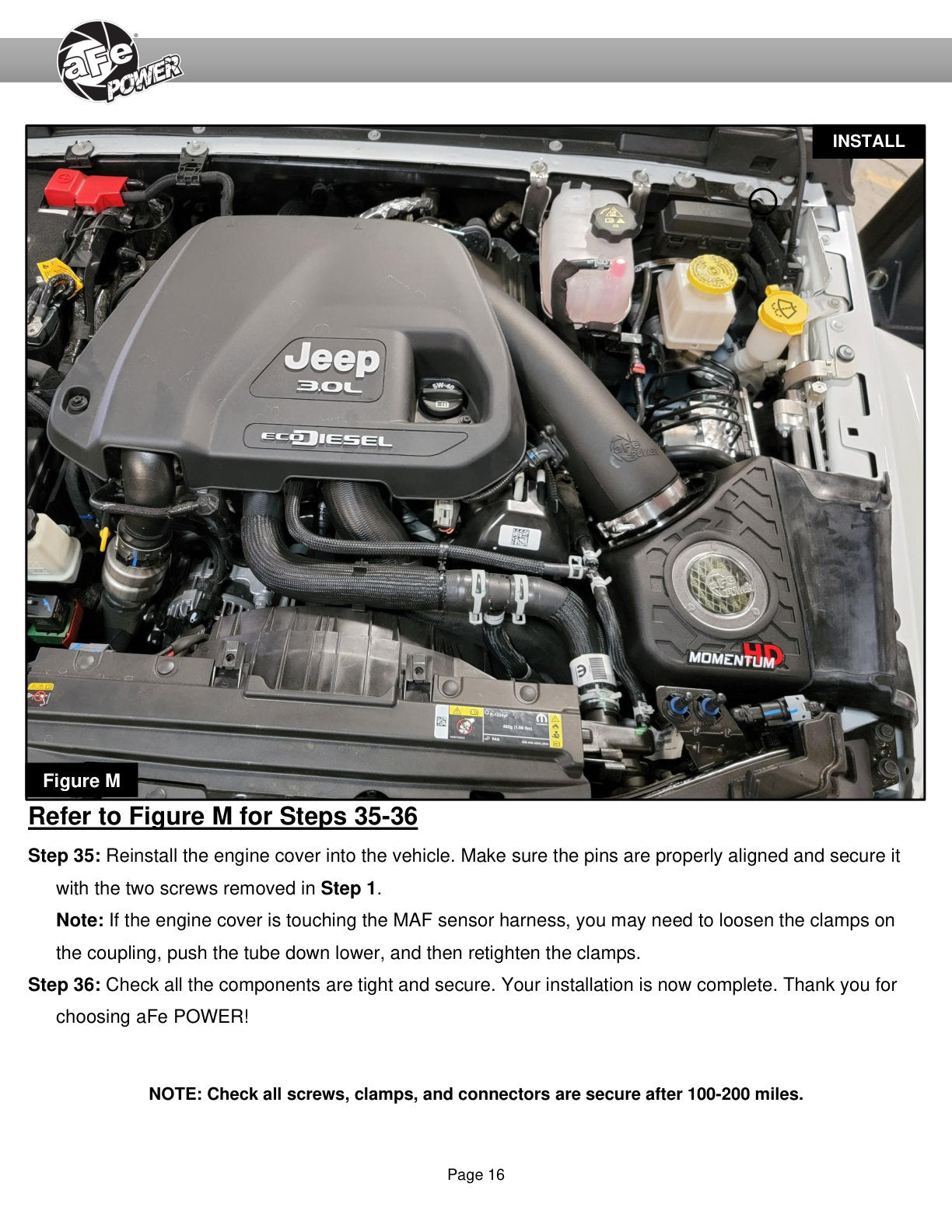 aFe Momentum HD Cold Air Intake w/ Pro GUARD7 | Jeep Wrangler JL V6-3.0L TD (50-70062G)