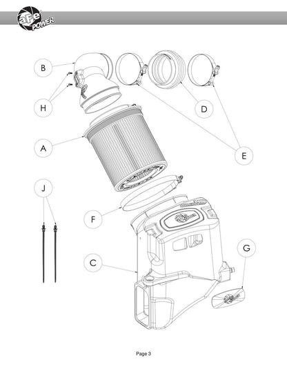 aFe Momentum HD 3.0V6 Diesel CAI | GM Silverado EV/Suburban/Tahoe/Yukon XL (50-70064T)