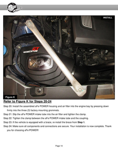 aFe Momentum GT Cold Air Intake w/ Pro 5R Filter | BMW 530 (17-21) (50-70067R)