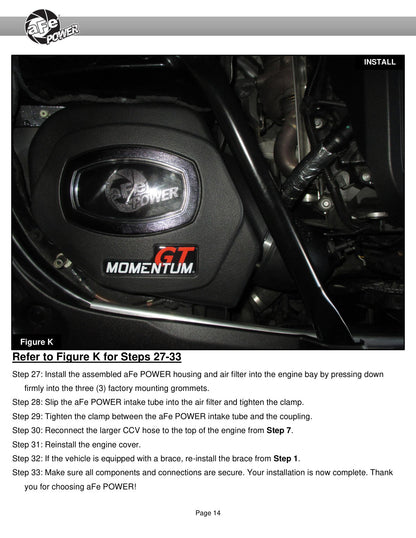aFe Momentum GT Pro Dry S Intake 17-21 BMW 540i G30 L6-3.0L | BMW 5 Series G30 (50-70073D)