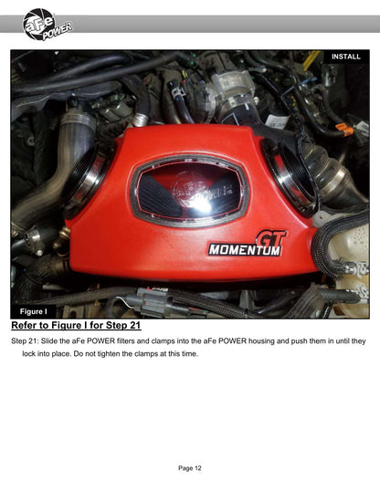 aFe Momentum GT Red Pro Dry S Cold Air Intake | Ford Explorer ST V6-3.0L TT (20-23) (50-70076KR)