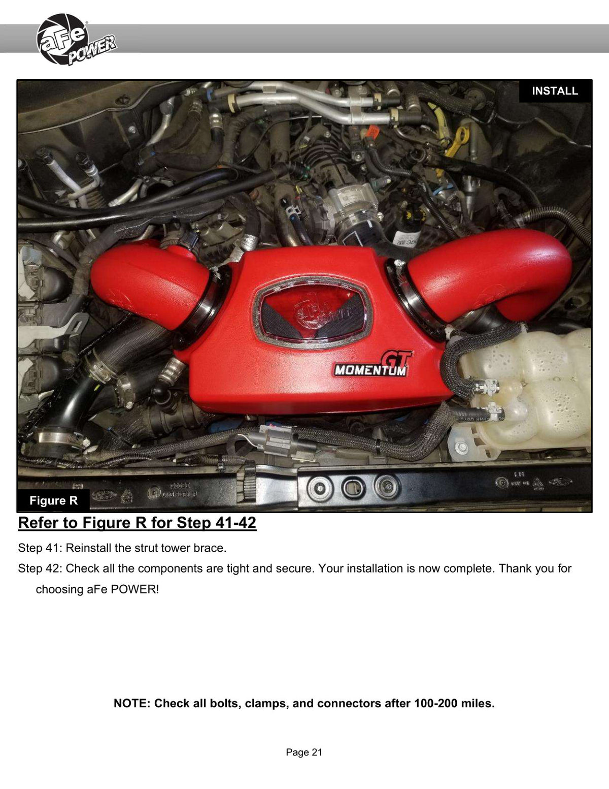 aFe Momentum GT Red Pro Dry S Cold Air Intake | Ford Explorer ST V6-3.0L TT (20-23) (50-70076KR)