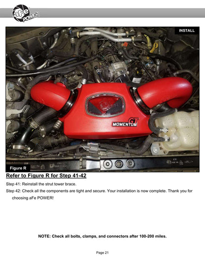 aFe Momentum GT Red Pro Dry S Cold Air Intake | Ford Explorer ST V6-3.0L TT (20-23) (50-70076KR)