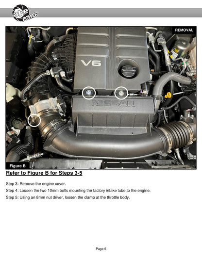aFe Momentum GT 8" Pro DRY S Cold Air Intake | Nissan Frontier V6-3.8L (20-22) (50-70077D)