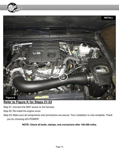 aFe Momentum GT 8" Pro DRY S Cold Air Intake | Nissan Frontier V6-3.8L (20-22) (50-70077D)