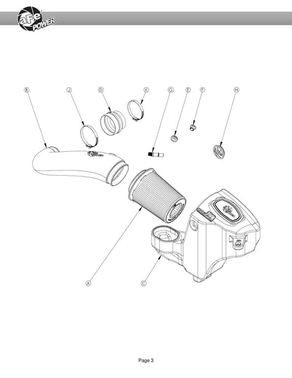 aFe 22-23 Jeep Grand Cherokee WL HEMI V8 5.7L Momentum GT CAI w/Pro Dry S Filter (50-70093D)
