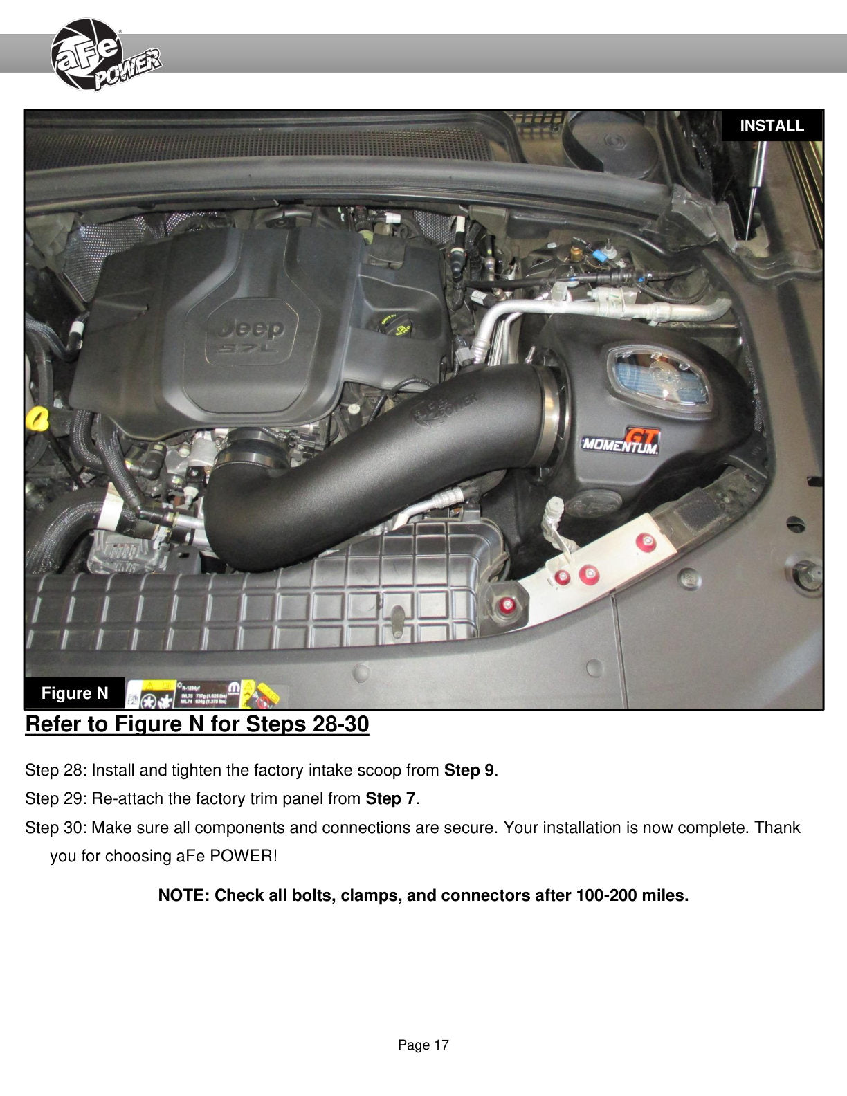 aFe Momentum GT Cold Air Intake w/ Pro 5R Filter | Jeep Grand Cherokee L HEMI V8 5.7L (21-22) (50-70093R)