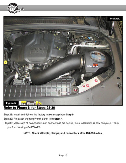 aFe Momentum GT Cold Air Intake w/ Pro 5R Filter | Jeep Grand Cherokee L HEMI V8 5.7L (21-22) (50-70093R)