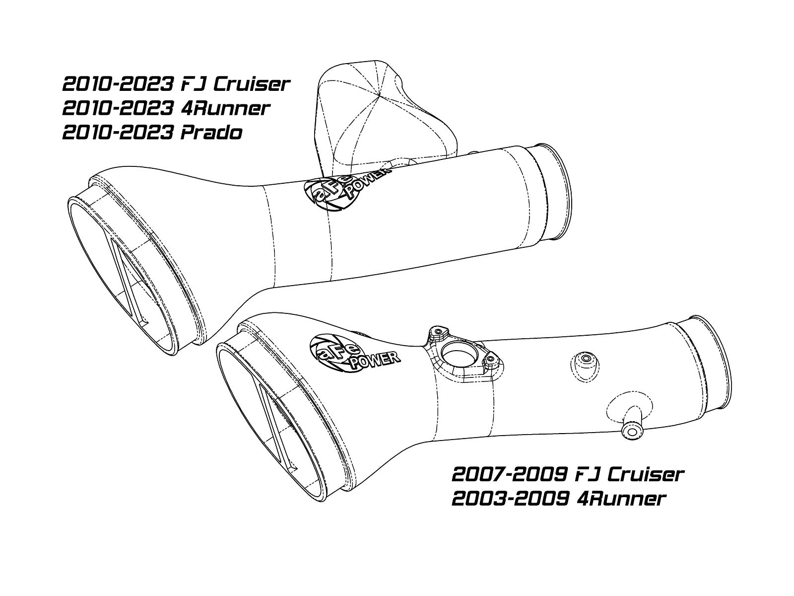 aFe Momentum GT Cold Air Intake w/ Pro DRY S Filter | Toyota FJ Cruiser V6-4.0L (07-21) (50-70095D)