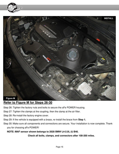 aFe 15-19 MINI Cooper S F55/F56 L4 2.0L Turbo Cold Air Intake w/ Pro 5R Filter (50-70097R)