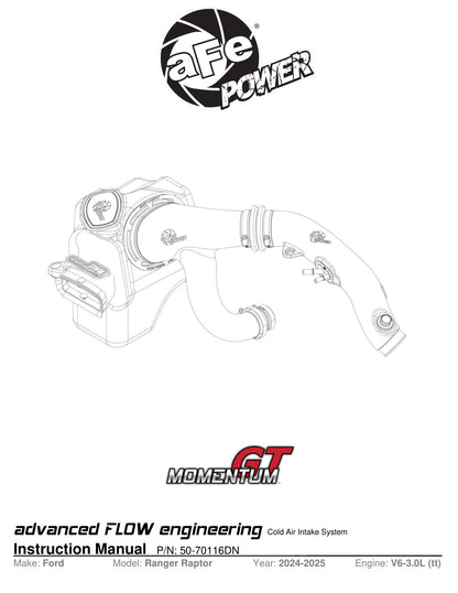 aFe Momentum Sealed Intake | Ford Ranger Raptor 22-26 (50-70116DN)