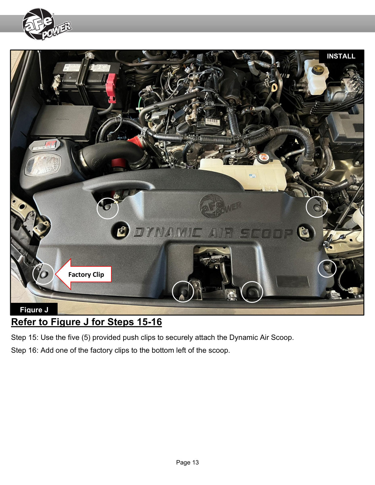 aFe Momentum Dynamic Air Scoop For Intake kits 50-70119D and 50-70119R