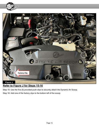aFe Momentum Dynamic Air Scoop For Intake kits 50-70119D and 50-70119R