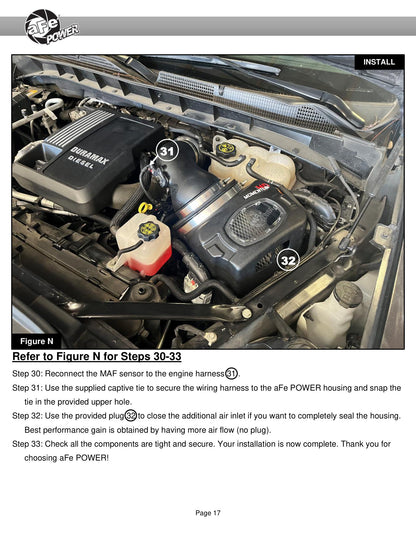 aFe Momentum HD Pro 10R Cold Air Intake | GM Trucks/SUVs L6-3.0L LM2/LZ0 (20-24) (50-70121T)