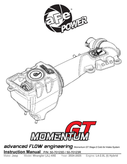 aFe Momentum Sealed Intake | Jeep Wrangler 4xe JL (18-26) (50-70123D)