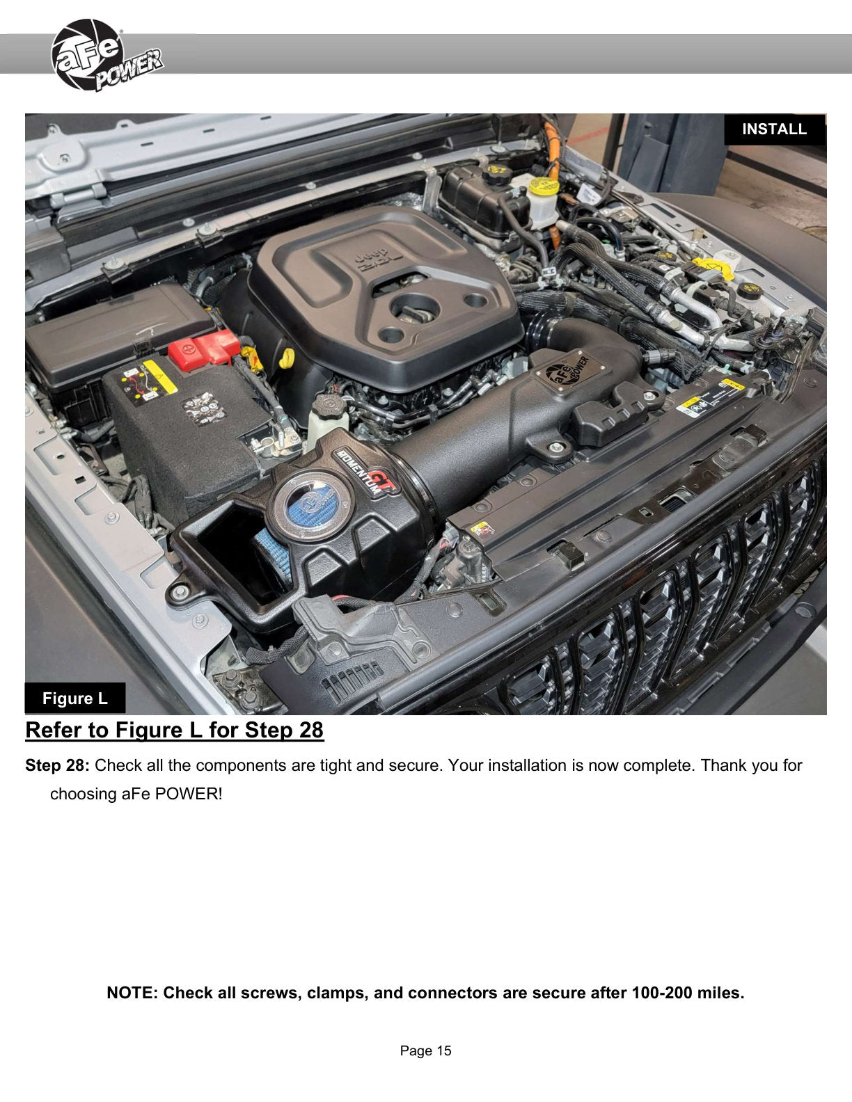 aFe Momentum Sealed Intake | Jeep Wrangler 4xe JL (18-26) (50-70123D)