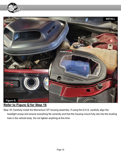 aFe Momentum GT Cold Air Intake System | Dodge Challenger V8 5.7L (50-70126R)