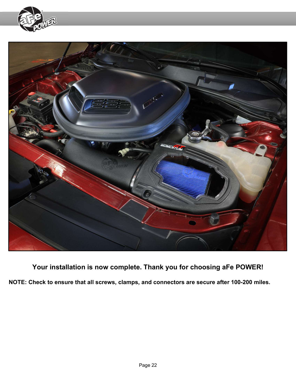 aFe Momentum GT Cold Air Intake System | Dodge Challenger V8 5.7L (50-70126R)