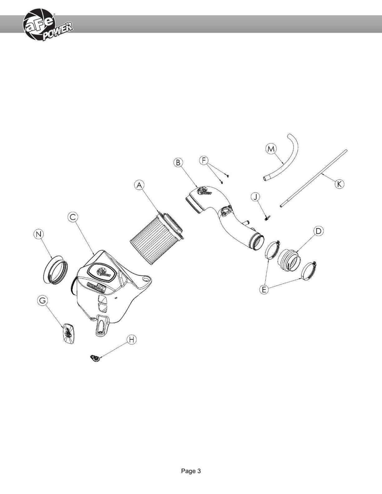aFe 50-70134D Momentum GT CAI w/ Pro DRY S For Toyota Hilux 15-25 V6-4.0L