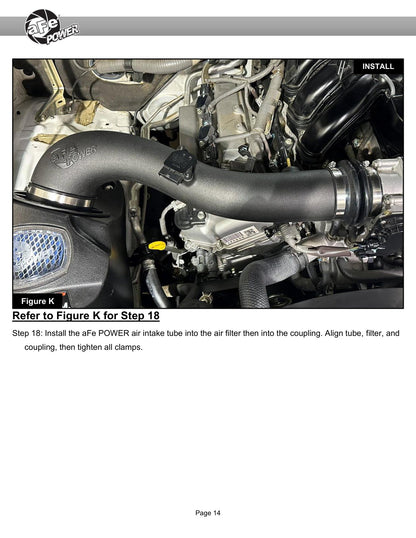 aFe 50-70134D Momentum GT CAI w/ Pro DRY S For Toyota Hilux 15-25 V6-4.0L