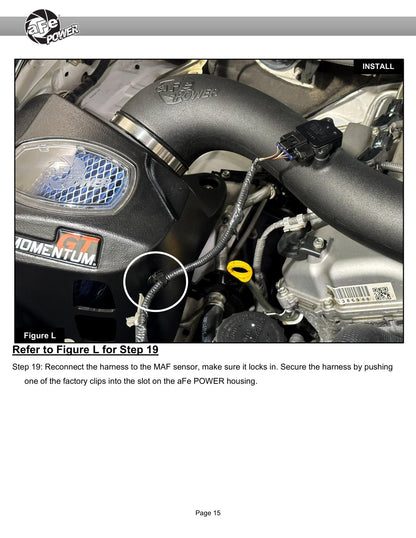 aFe 50-70134D Momentum GT CAI w/ Pro DRY S For Toyota Hilux 15-25 V6-4.0L