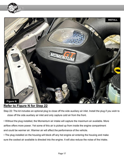 aFe 50-70134D Momentum GT CAI w/ Pro DRY S For Toyota Hilux 15-25 V6-4.0L