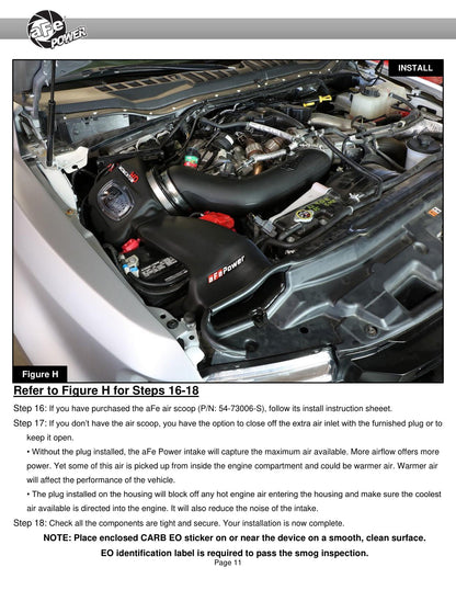 aFe Momentum HD PRO 10R Cold Air Intake | Ford Diesel Trucks V8-6.7L (17) (50-73006)