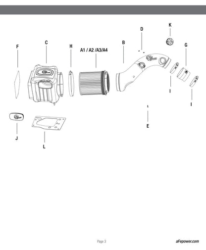 aFe Momentum HD Cold Air Intake System w/ Pro 10R Filter | GM Diesel Trucks LB7 (01-04) (50-74001)