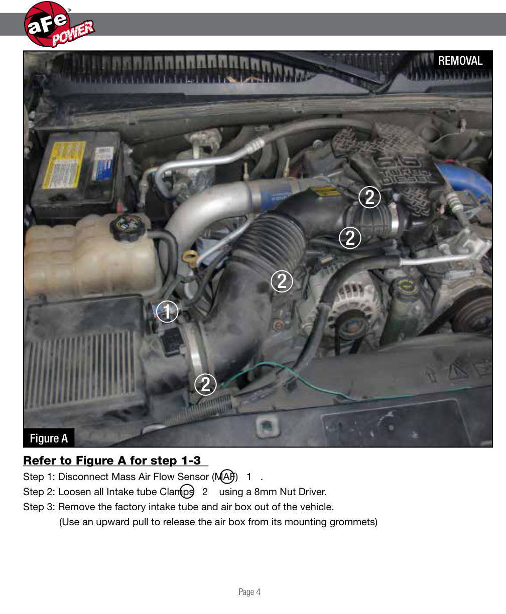 aFe Momentum HD Cold Air Intake System w/ Pro 10R Filter | GM Diesel Trucks LB7 (01-04) (50-74001)