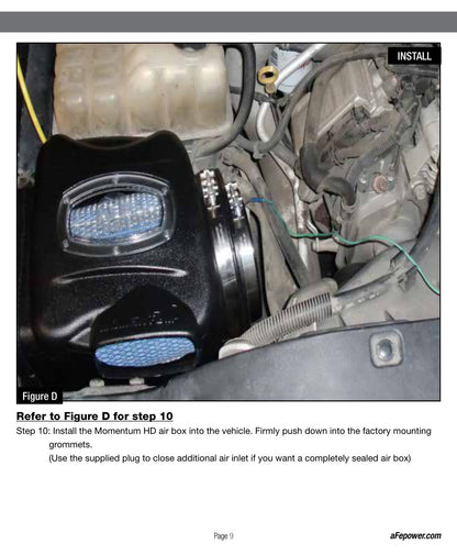 aFe Momentum HD Cold Air Intake System w/ Pro 10R Filter | GM Diesel Trucks LB7 (01-04) (50-74001)