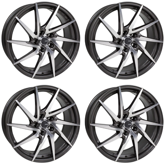 (set of 4) Enkei PW10 Gunmetal w/ Machined Spokes | 18x8" +40mm | 5x108mm Wheel