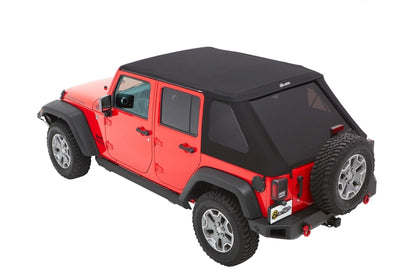 Bestop 56853-17 Trektop NX Black Twill Soft Top for 07-18 Jeep Wrangler JK 4DR