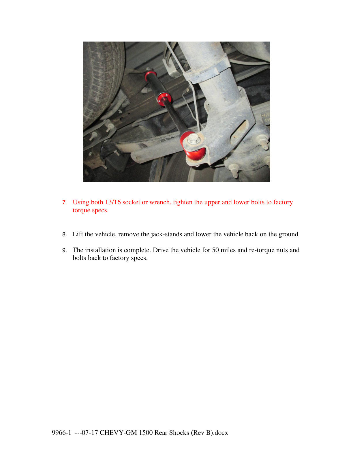 aFe 2.0in Rear Shock Kit | GM 1500 (07-14) (502-0052-01)