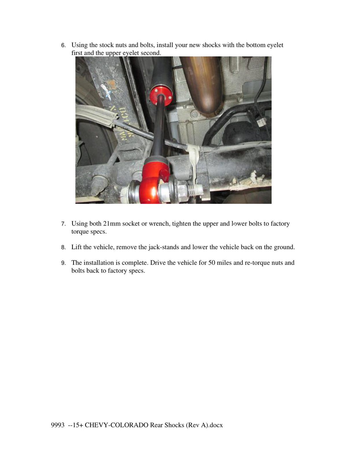 aFe 2.0in Rear Shock Kit | GM Colorado/Canyon (15-17) (502-0052-02)