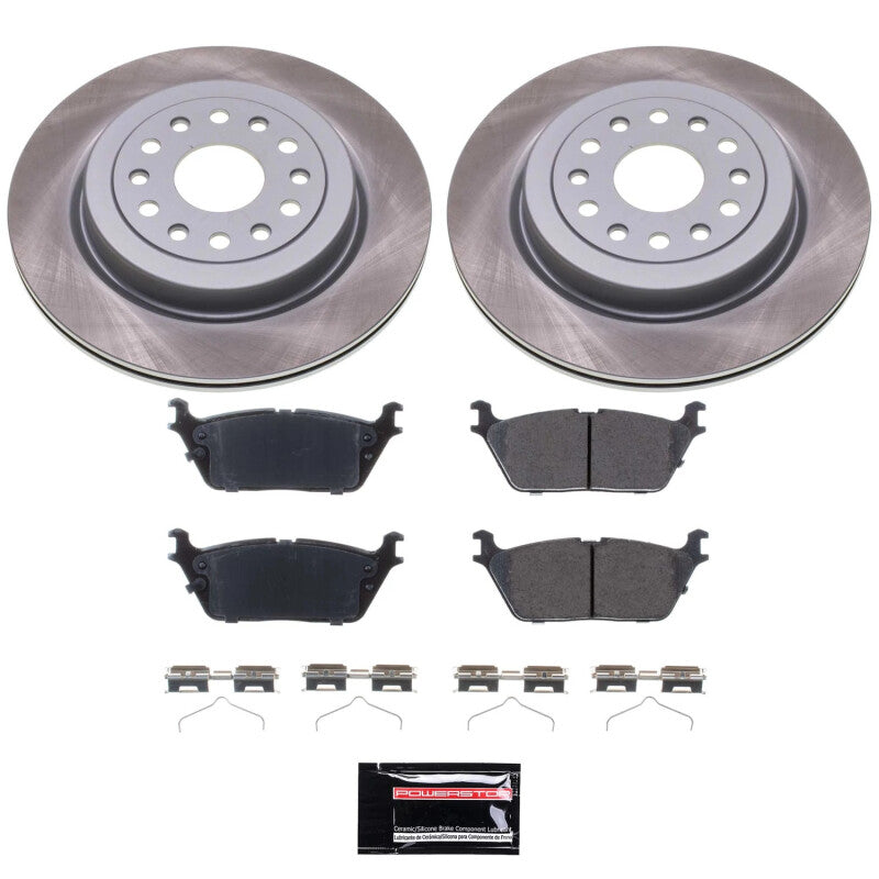 PowerStop 19-23 Ram 1500 Rear Semi-Coated Rotor Kit (SC8184)