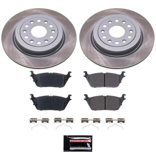 PowerStop 19-23 Ram 1500 Rear Semi-Coated Rotor Kit (SC8184)