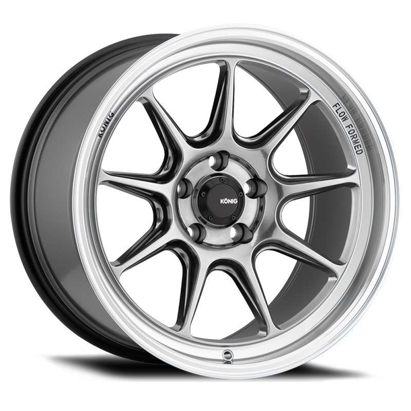 (set of 4) Konig Countergram Hyper Chrome / Machined Lip | 18x8.5" +35mm | 5x120mm Wheel
