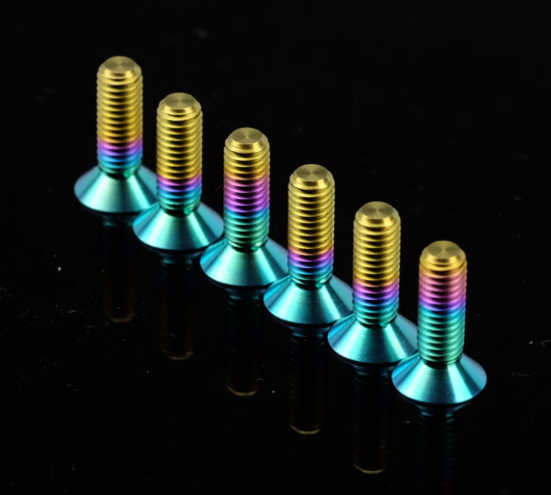 NRG Titanium Steering Wheel Screw Upgrade Kit - Conical (SWS-100TI)