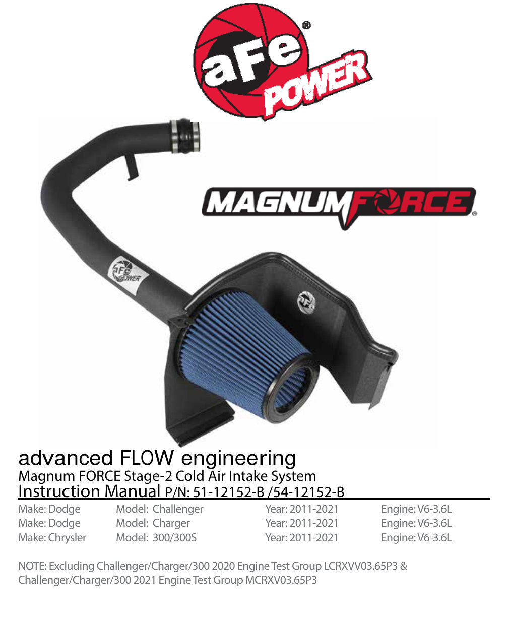 aFe Magnum FORCE Stage-2 Cold Air Intake | Dodge Challenger/Charger / Chrysler 300 (51-12152-B)