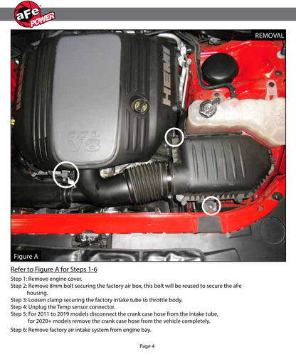 aFe Track Series CF Stage 2 Intake w/ Pro Dry S | Dodge Challenger V8 (11-18) (51-12162-C)