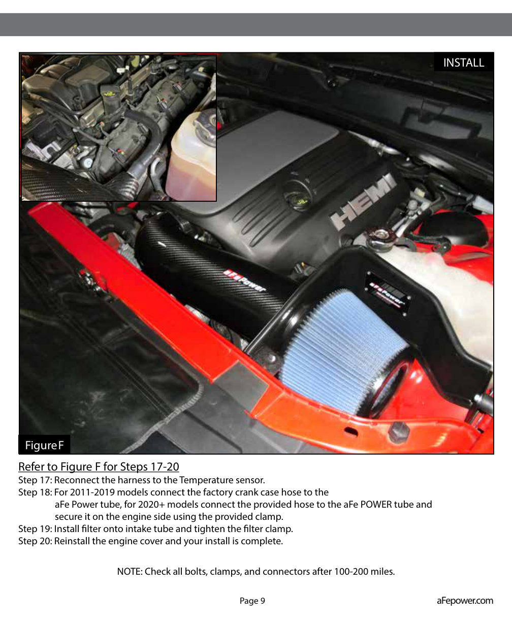 aFe Track Series CF Stage 2 Intake w/ Pro Dry S | Dodge Challenger V8 (11-18) (51-12162-C)