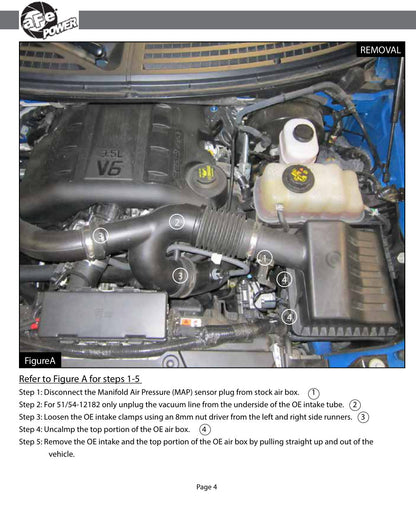 aFe Magnum FORCE Stage-2 Cold Air Intake | Ford F-150 V6 3.5L EcoBoost (11) (51-12182)