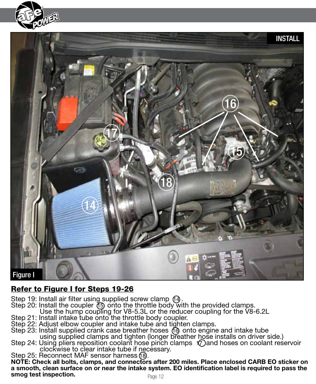 aFe Magnum FORCE Stage-2 Cold Air Intake GM Silverado/Sierra 1500 V8 5.3/6.2L (14-17) (51-12332)