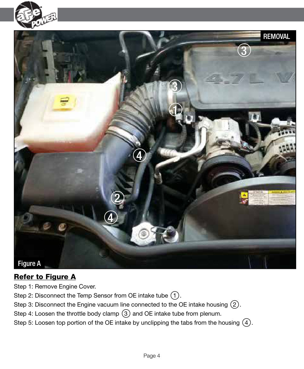 aFe Magnum FORCE Stage-2 Cold Air Intake Jeep V8 4.7L (06-09) (51-12602)