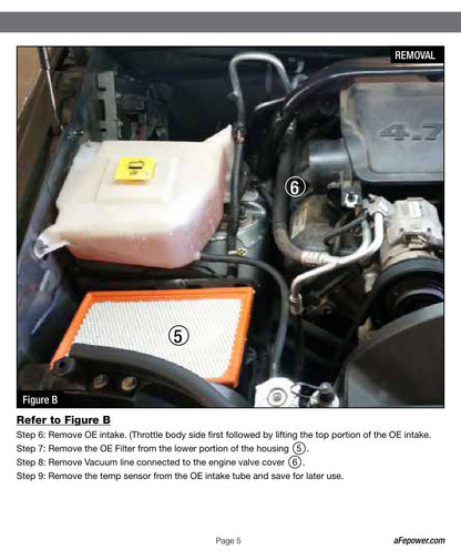 aFe Magnum FORCE Stage-2 Cold Air Intake Jeep V8 4.7L (06-09) (51-12602)