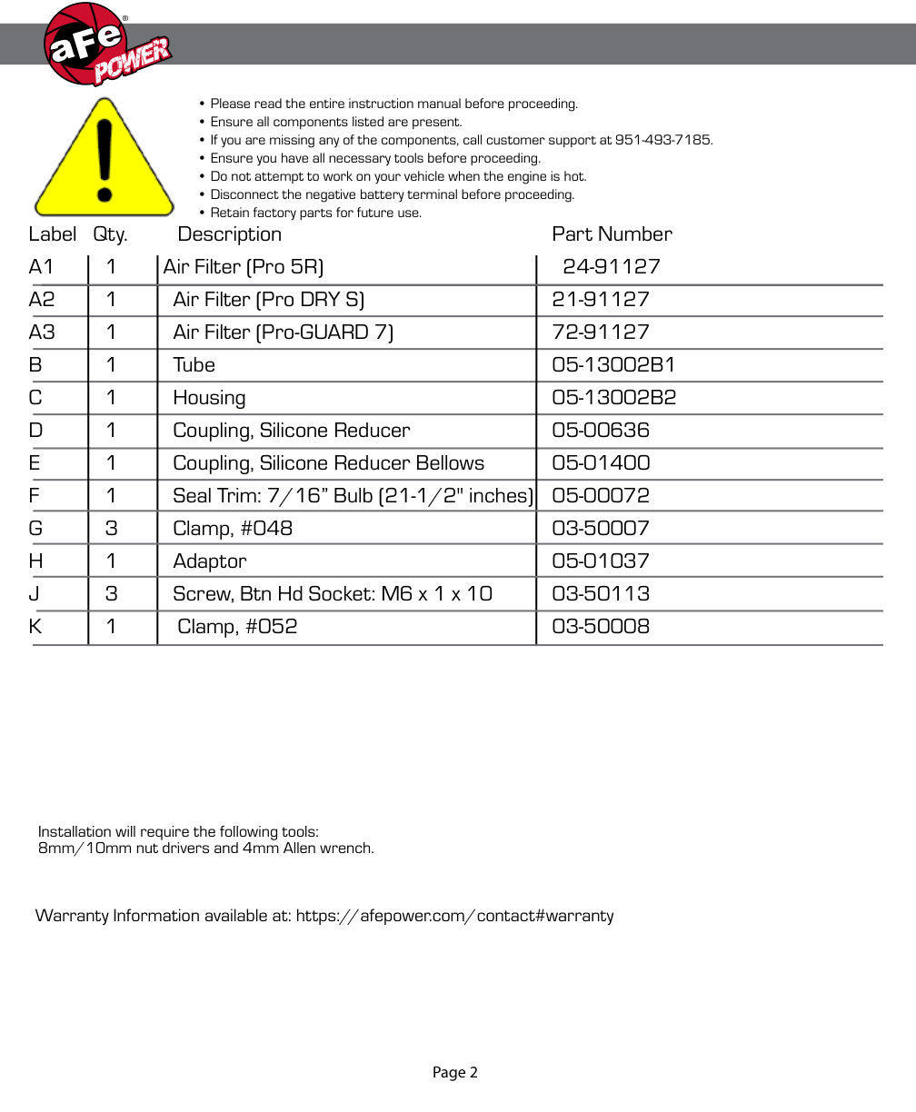 aFe Magnum FORCE Stage-2 XP Pro DRY S CAI | Jeep JL V6 3.6L (18+) (SPF51-13002-B)