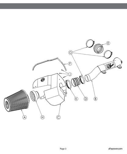 aFe Magnum FORCE Stage-2 XP Pro DRY S CAI | Jeep JL V6 3.6L (18+) (SPF51-13002-B)
